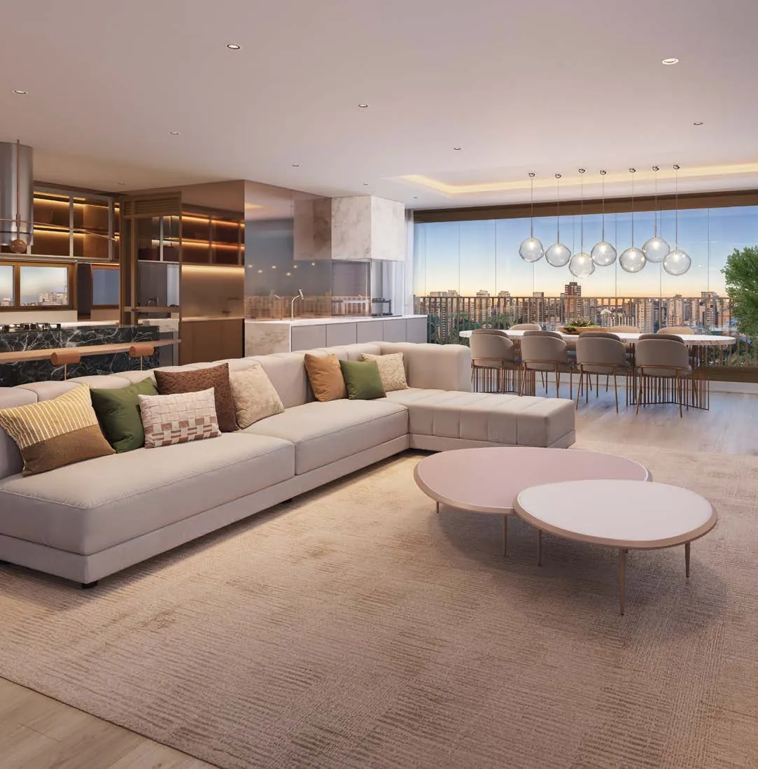 Living do decorado de 164 m²